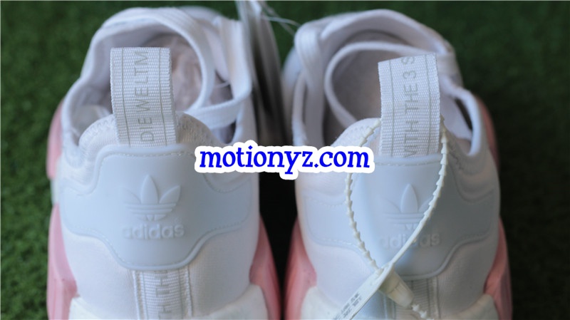 Real Boost Adidas NMD R1 White Pink GS